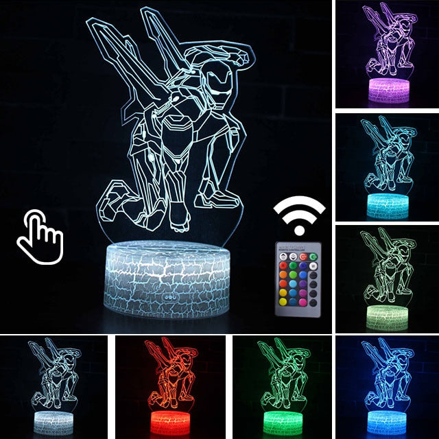 IRON MAN Illusion LED Light Lamp